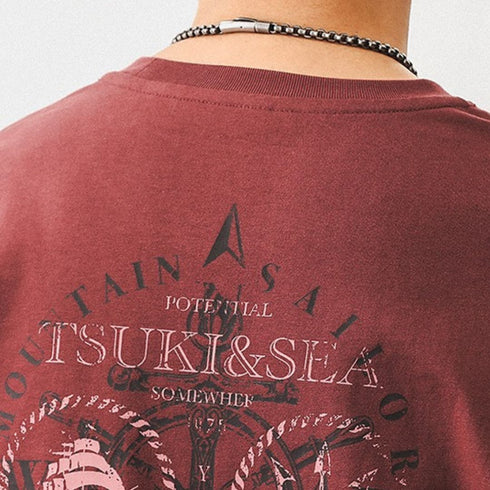 Simple Line Motif Long Sleeve T-Shirt P1602