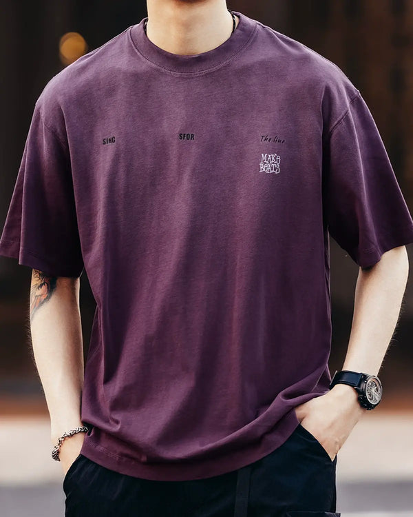 Typography Point Minimal Short Sleeve T-Shirt P1342