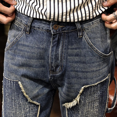 American Straight Double Knee Jeans P1079