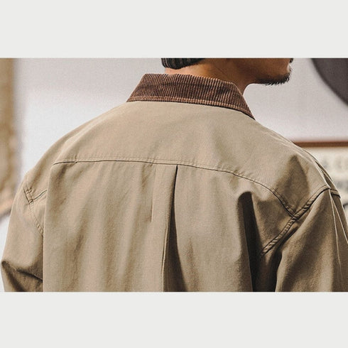 Corduroy Collar Work Shirt P1903