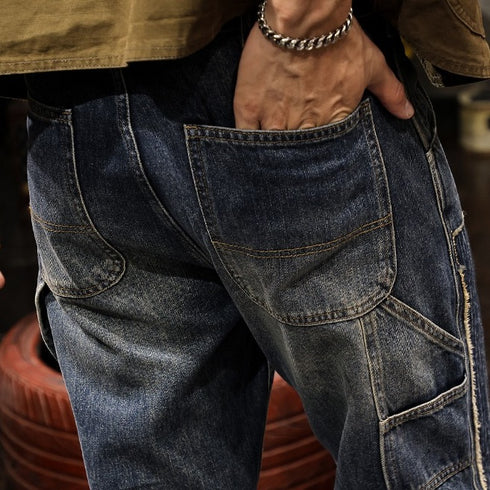 American Straight Double Knee Jeans P1079