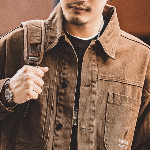 Loose Hunting Denim Jacket P1111