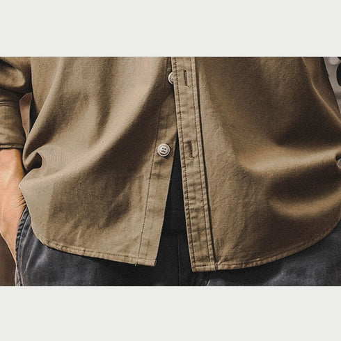 Corduroy Collar Work Shirt P1903