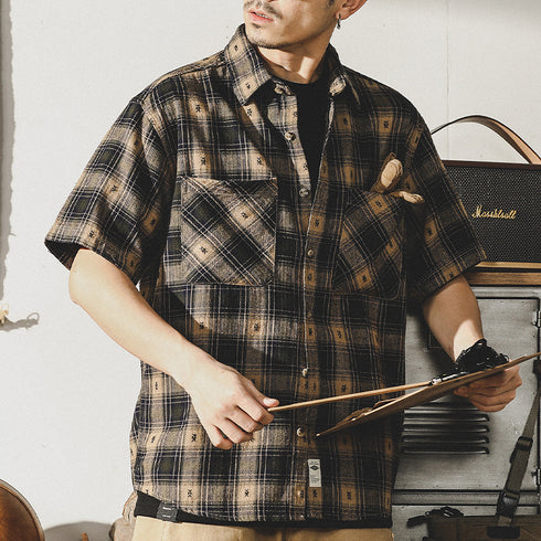 Casual Embroidered Jacquard Shirt P0991