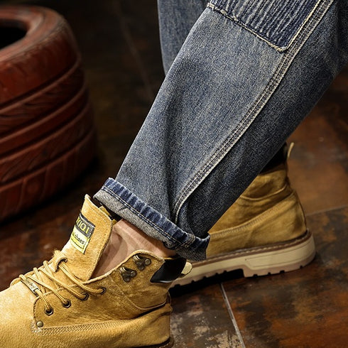 American Straight Double Knee Jeans P1079