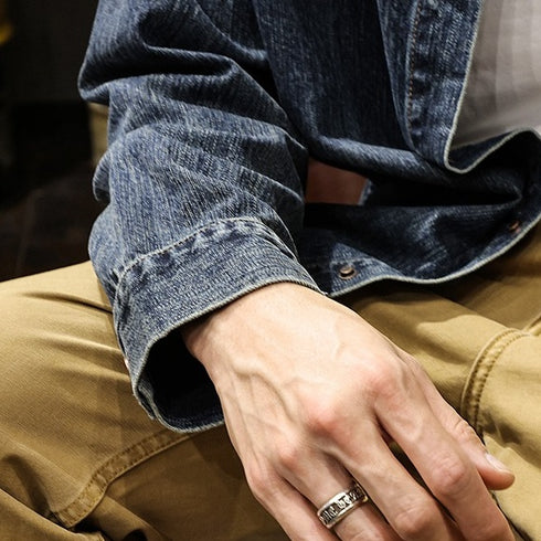 Washed Blue Denim Long Sleeve Shirt P1084