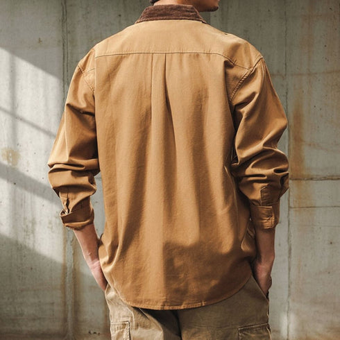 Corduroy Collar Work Shirt P1903