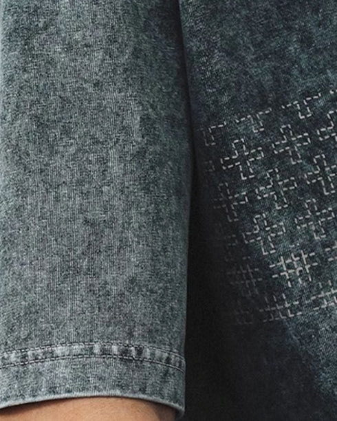 Geometric Stone Print Short Sleeve T-Shirt P1480