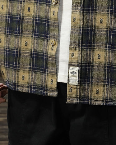 【OUTLET/即納】ヴィンテージパターンチェック長袖シャツ P1594