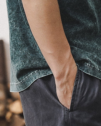 Geometric Stone Print Short Sleeve T-Shirt P1480