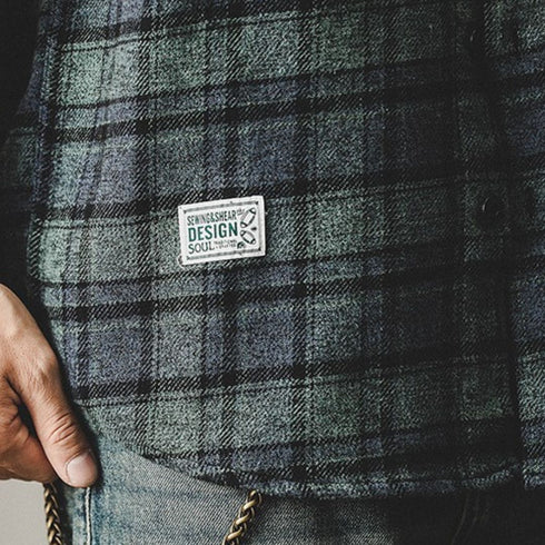 Urban Style Check Pattern Long Sleeve Shirt P1707