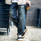 Broken Hole Loose Straight Jeans P0455