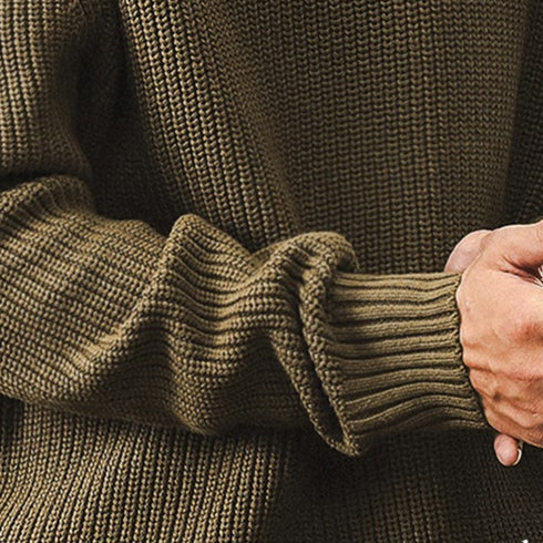 Henley Neck Knit Sweater P1650