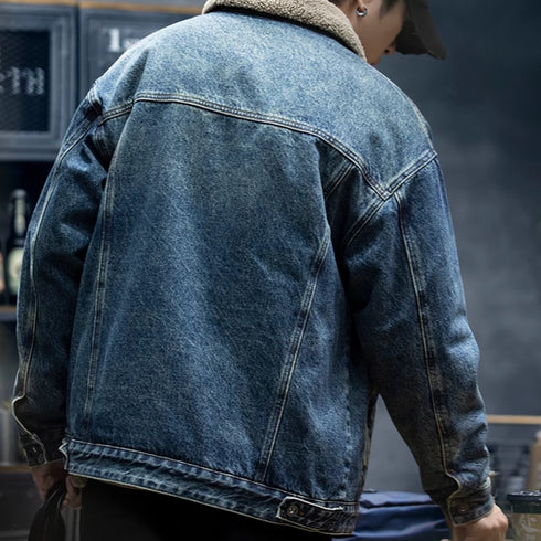 【OUTLET/即納】ボアデニムジャケットコート P1124
