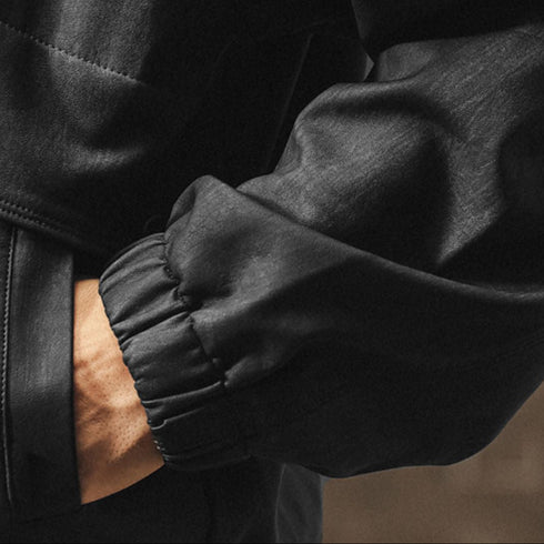 Vintage Like Shape Zip Blouson P1859