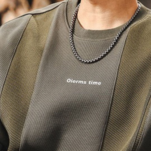 Military Taste Line Design Long Sleeve Sweatshirt P1612