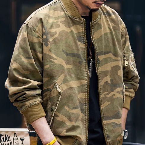 【OUTLET/即納】Camouflage Short Bomber Jacket P1179