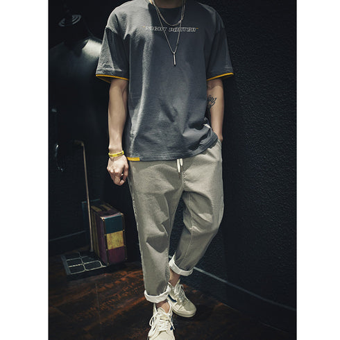 Fake Two-piece Half-sleeved T-shirt P0139