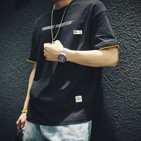 Fake Two-piece Half-sleeved T-shirt P0139