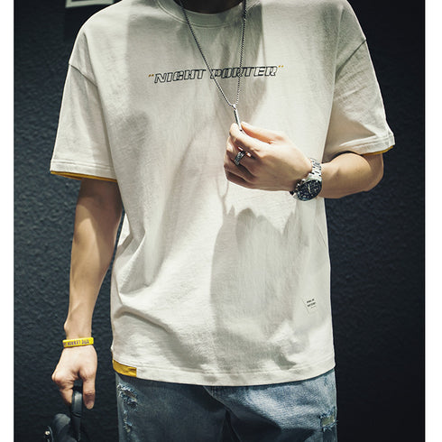 Fake Two-piece Half-sleeved T-shirt P0139