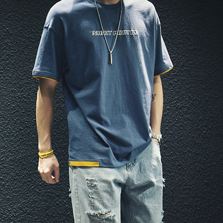 Fake Two-piece Half-sleeved T-shirt P0139