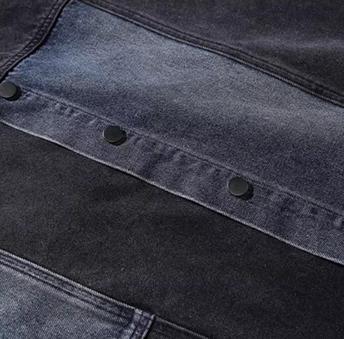 American Colorblocking Denim-shirt P0327