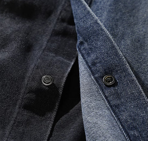 American Colorblocking Denim-shirt P0327