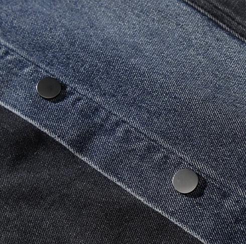 American Colorblocking Denim-shirt P0327