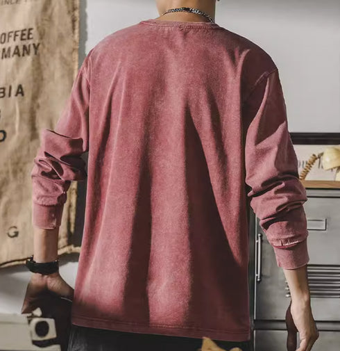 American Long-sleeved T-shirt Men's P0334