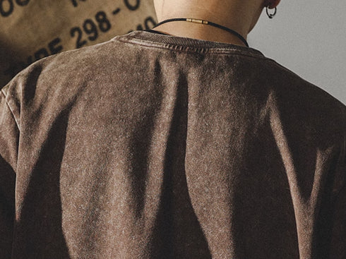 Long-sleeved T-shirt Men's Round neck P0342