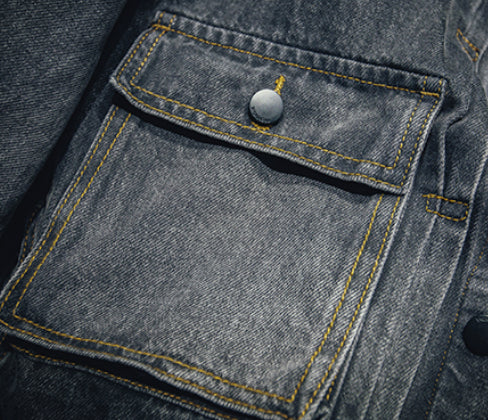Vintage Wash Denim Jacket P0715