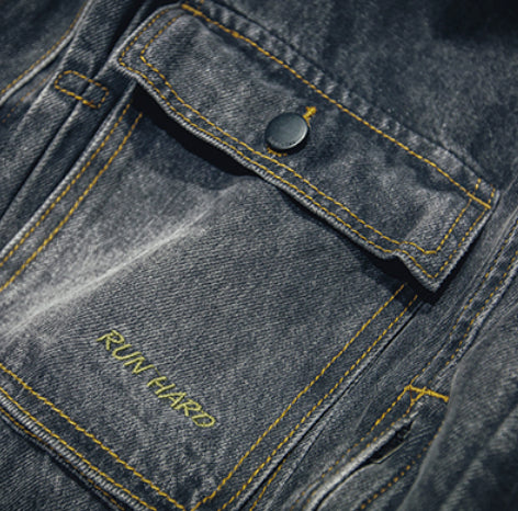 Vintage Wash Denim Jacket P0715