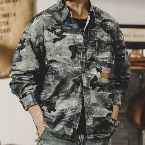 American Camouflage Long-sleeved Shirt P0738
