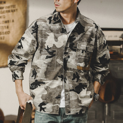 American Camouflage Long-sleeved Shirt P0738