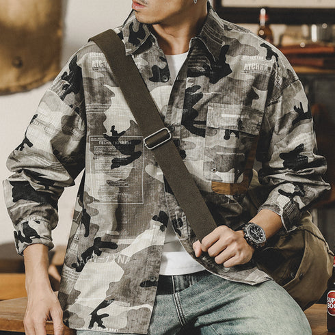 American Camouflage Long-sleeved Shirt P0738