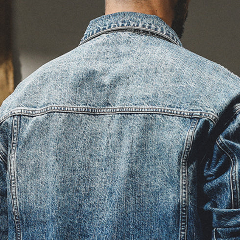 Blue Denim Jacket Men's P0742