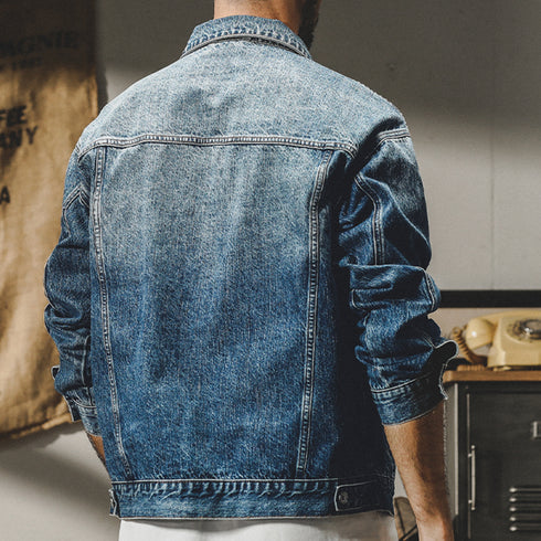 Blue Denim Jacket Men's P0742