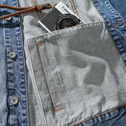 Blue Denim Jacket Men's P0742