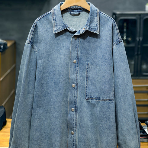 Long-sleeved Denim Shirt Men's P0762