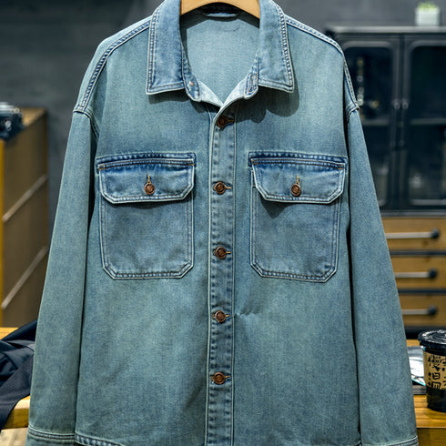 Long-sleeve Denim Shirt P0785