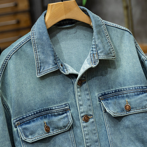 Long-sleeve Denim Shirt P0785