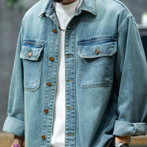 Long-sleeve Denim Shirt P0785