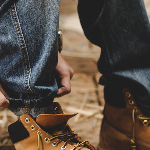 Utility Pocket Work Denim Pants P0788