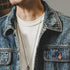 Classic Vintage Distressed Washed Denim Jacket P0800