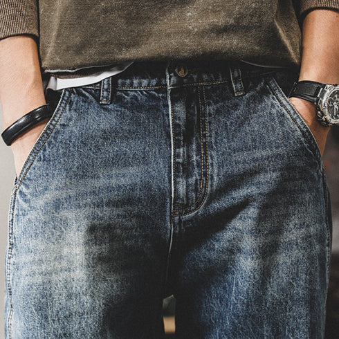 Retro Loose Straight Pants P0803