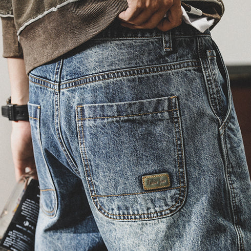 Retro Loose Straight Pants P0803