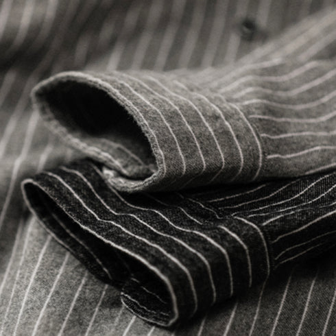 Relaxed Stripe Basic Long Sleeve Shirt P0826