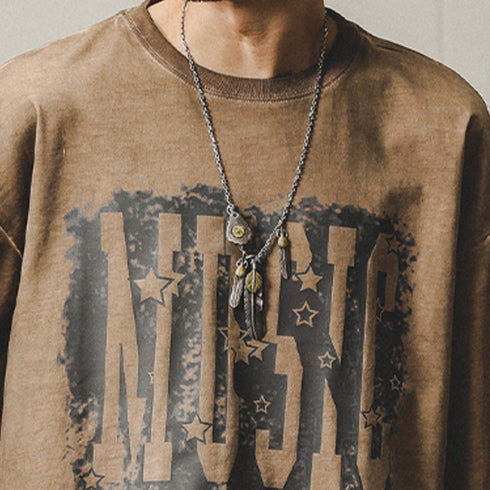 American Retro T-shirt Men's Long-sleeved P0835