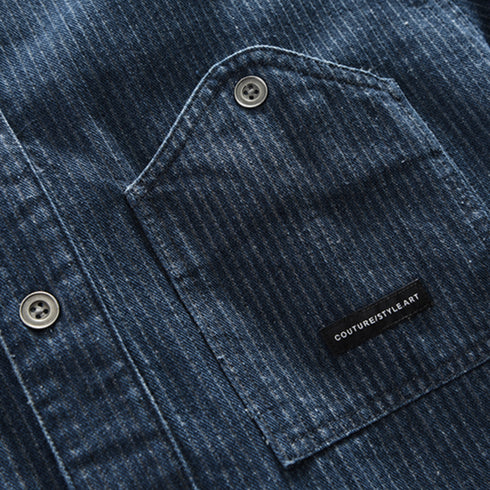 Long-sleeved Casual Vintage Workwear P0840