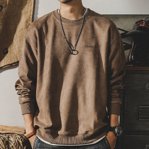 Distressed Drape Sweatshirt P0854